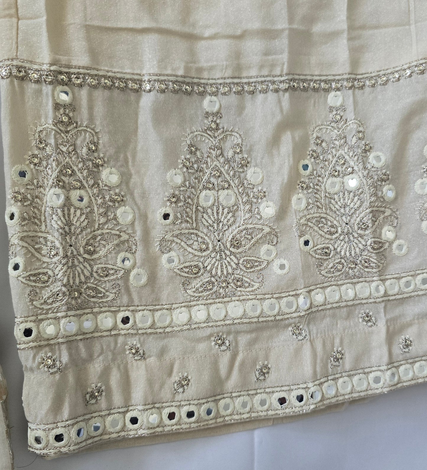 Limelight Festive 3-Piece Embroidered Suit – Ivory/Off-White