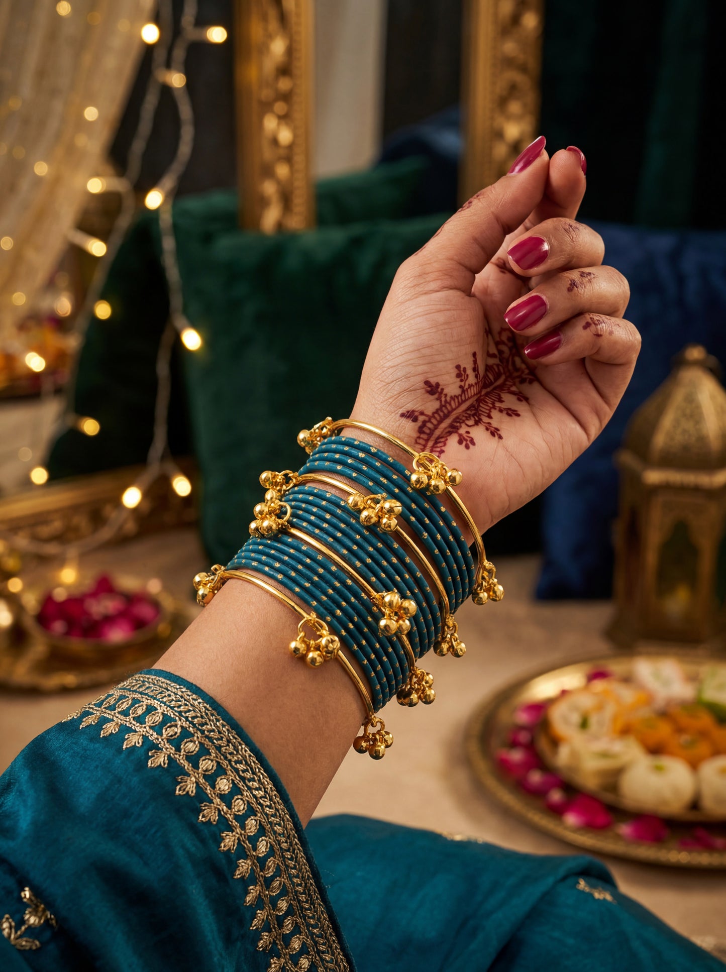 Kashmiri Churia | Set of 16 | Sizes 2.4 / 2.6 / 2.8 | Bridal & Mehndi Bangles