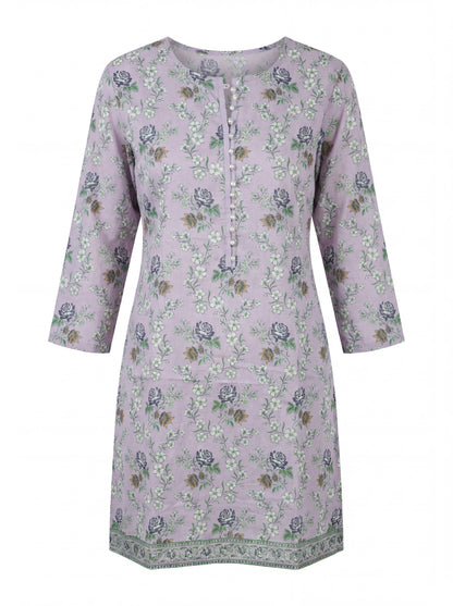 Nuovo Essentials 3-Piece Printed Lawn Suit – Lilac & Botanical Green