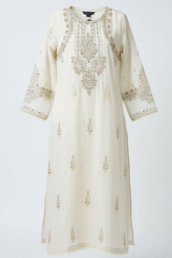 Limelight Festive 3-Piece Embroidered Suit – Ivory/Off-White