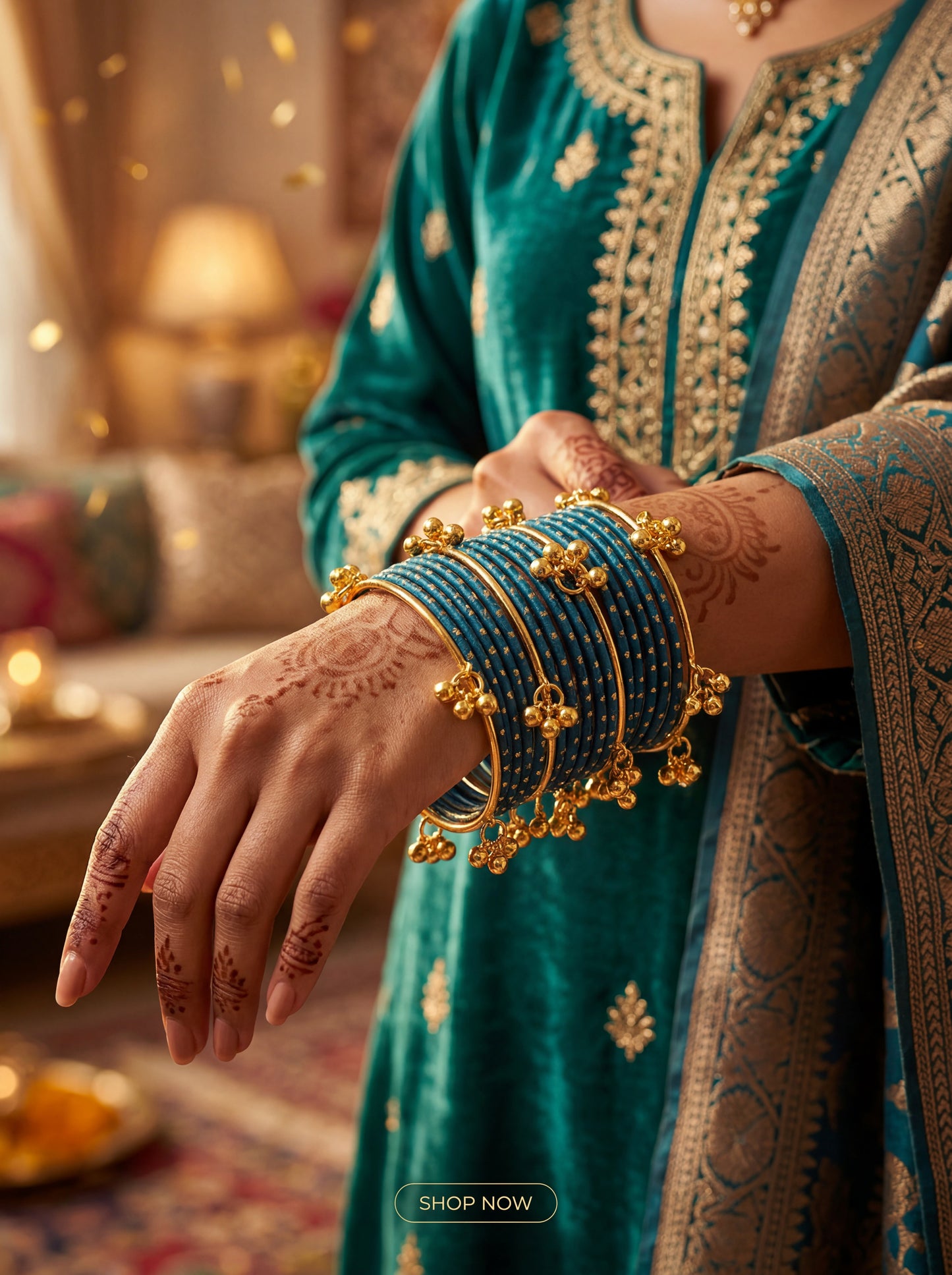 Kashmiri Churia | Set of 16 | Sizes 2.4 / 2.6 / 2.8 | Bridal & Mehndi Bangles
