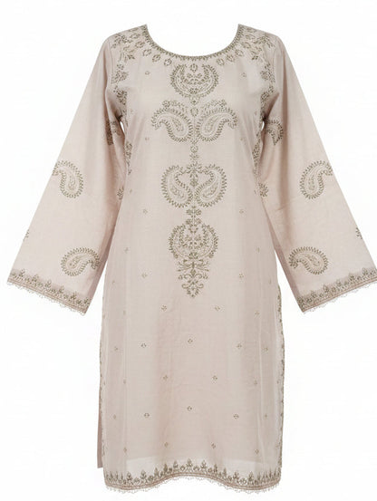 Pakistani Embroidered 3-Piece Suit | Blush Pink Shalwar Kameez | Europe & Germany