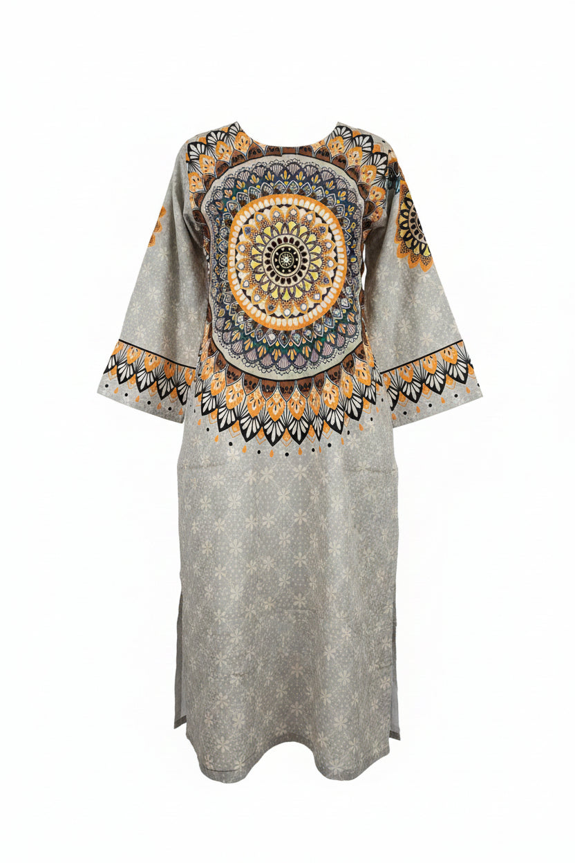 Pakistani 3-Piece Lawn Suit | Mandala Print | Buy Online in Germany & Europe
